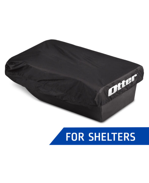 Otter Black Heavyweight Water Resistant Polyester Sled or Shelter Travel Cover with Shock Cord