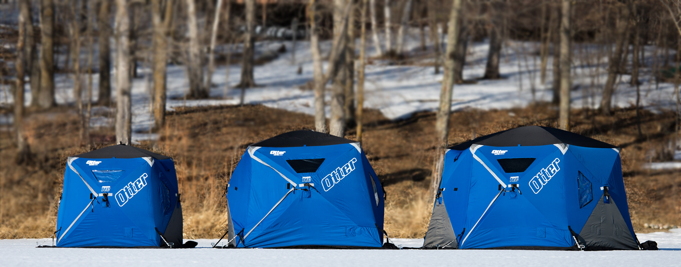 Otter Pro Ice Fishing Hubs On a Lake