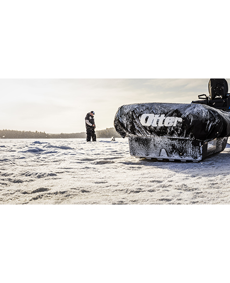 Otter Pro Sled and Cover Ice Fishing Application