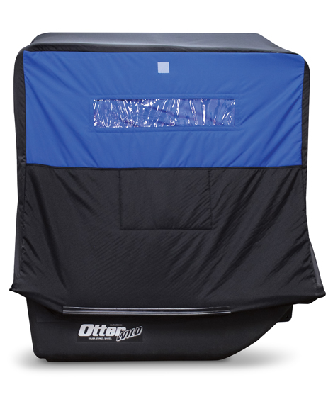 Otter XT X-Over Cottage Ice Fishing Shelter Back View with Open Doors