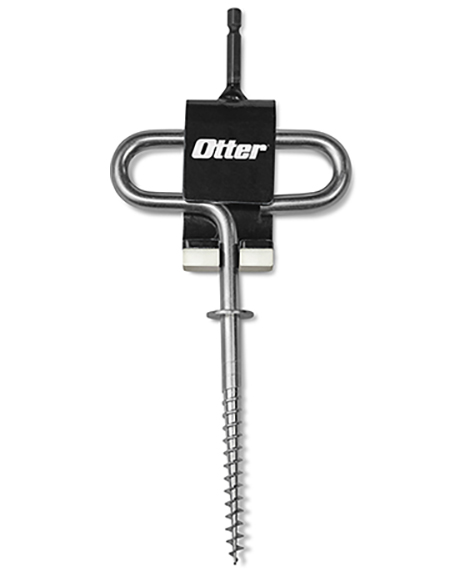 Otter Steel Quick Snap Universal Ice Anchor Tool for Cordless Drill