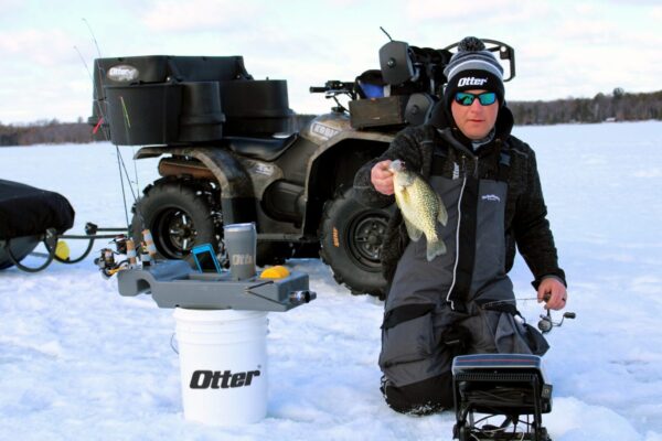 Otter Sidekick Universal Ice Fishing Shelter and Bucket Console Application