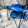 Otter Blue Deluxe Double Decker Table with Cupholders and Side Storage