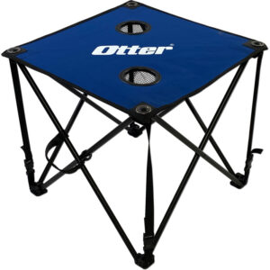 Otter Blue Compact Table with Cupholders and Carrying Case
