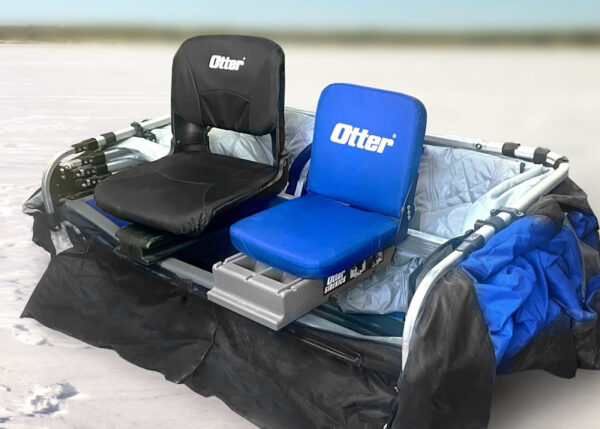 Otter Blue Foldable Pro X-Over Jump Seat and Sidekick with Back Rest