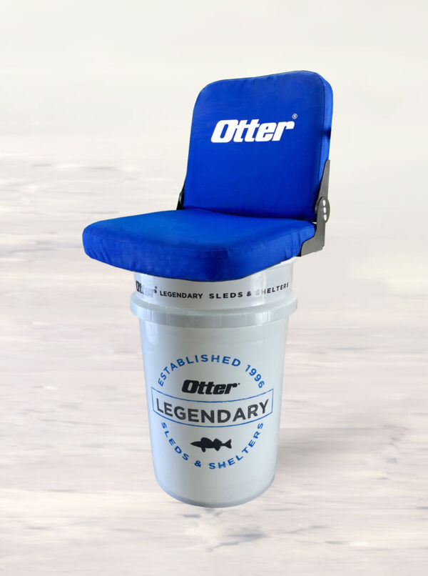 Otter Blue Foldable Pro Jump Seat with Back Rest for 5-6 Gallon Bucket
