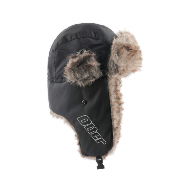 Otter Black with Faux Fur Lining Trapper Hat