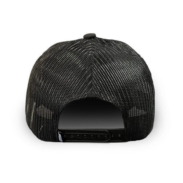 Otter Black Mesh Adjustable Hat with PVC Logo