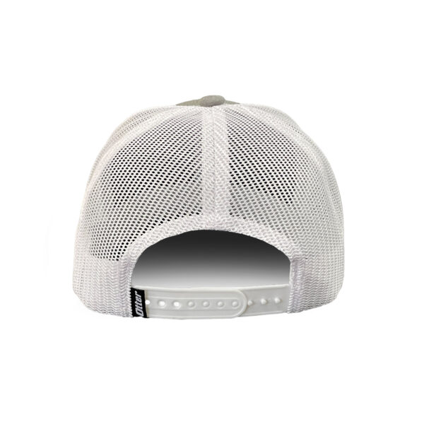 Otter Gray and White Mesh Adjustable Hat with Embroidered Patch