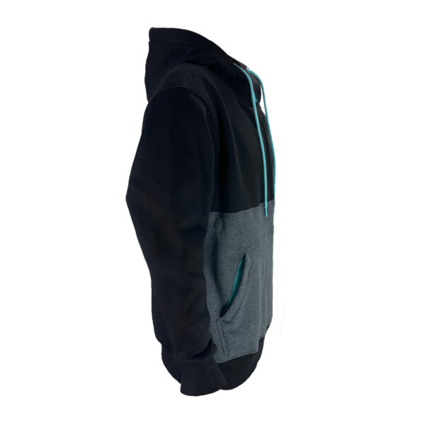 Otter Black and Gray Color Block Half Zip Hoodie Sweatshirt with Pocket