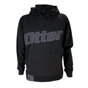 Otter Black Gaiter Pullover Hoodie Sweatshirt with Pocket