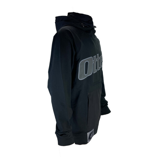 Otter Black Gaiter Pullover Hoodie Sweatshirt with Pocket