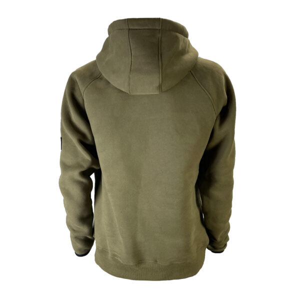 Otter Olive Green Pullover Hoodie Sweatshirt with Flag Arm Patch