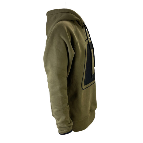 Otter Olive Green Pullover Hoodie Sweatshirt with Flag Arm Patch