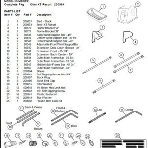 Otter XT Resort Replacement Parts List