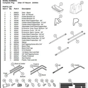 Otter XT Resort Replacement Parts List